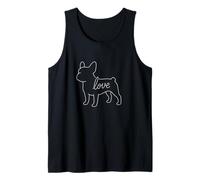 Bouledogue français Love Line Art mignon Frenchie Dog Lover Débardeur
