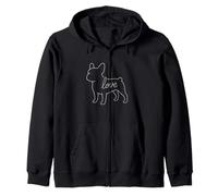 Bouledogue français Love Line Art mignon Frenchie Dog Lover Sweat à Capuche