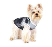 Bouledogue français Mall Chiens Noirs Animaux de Compagnie,T-Shirt sans Manches en Coton pour Animaux de Compagnie, Gilet Respirant, Extensible et Doux,M
