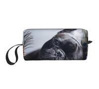 Bouledogue français Mall Chiens Noirs Animaux de Compagnie, Trousse de Maquillage Trousse à cosmétiques Trousse de Toilette de Voyage Portable Pochette de Maquillage