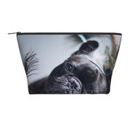 Bouledogue français Mall Chiens Noirs Animaux de Compagnie, Trousse de Toilette Trousse de Maquillage Sac à cosmétiques Trousse de Toilette de Voyage Portable