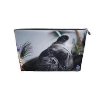 Bouledogue français Mall Chiens Noirs Animaux de Compagnie, Trousse de Toilette Trousse de Maquillage Sac à cosmétiques Trousse de Toilette de Voyage Portable