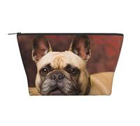 Bouledogue français Mall Puppy Petits Chiens Bruns, Trousse de Toilette Trousse de Maquillage Sac à cosmétiques Trousse de Toilette de Voyage Portable