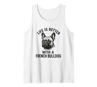 Bouledogue français Maman La vie est meilleure avec un bouledogue français Débardeur