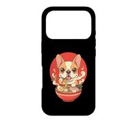 Bouledogue français Mangeant Ramen Bol de Nouilles Nourriture Japonaise Coque pour iPhone 17 Pro