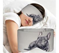 Bouledogue français, Masque de sommeil pour la maison, les voyages et le travail posté, couvrant entièrement les yeux et bloquant la lumière