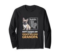 Bouledogue français Papa Happy Father's Day to Frenchie Grandpa Manche Longue