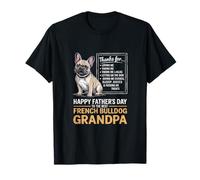 Bouledogue français Papa Happy Father's Day to Frenchie Grandpa T-Shirt