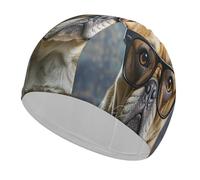 Bouledogue français portant des lunettes de soleil - Bonnet de douche confortable pour réduire la traînée et protéger les cheveux - Bonnet de bain élastique doux et durable pour garder la coiffure