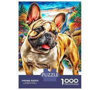 Bouledogue français Puzzle 1000 Pièces Difficile Puzzles pour Adults DIY Jigsaw Puzzle Casse-tête De Jeu Familial Jouets De Défi 38x26cm/1000pcs