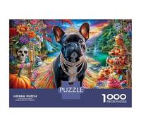 Bouledogue français Puzzle 1000 Pièces, Puzzles Difficiles, Adaptés Aux Adultes Et Aux EnfFourmis, Jeu De Défi Intellectuel 38x26cm/1000pcs