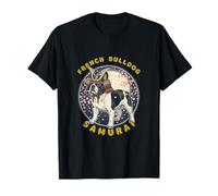 Bouledogue français samouraï Japonais Ukiyo-e Style Guerrier T-Shirt