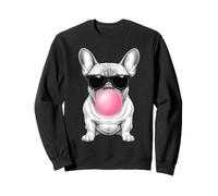 Bouledogue français soufflant des bulles drôle mignon Frenchie Dog Lover Sweatshirt