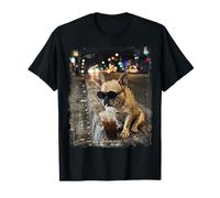 Bouledogue français Street Life Café glacé Chill Meme T-Shirt