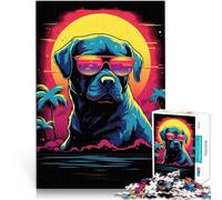 Bouledogue français Style rétro Puzzles pour Adultes de 2000 pièces Jeu Pratique Jeu éducatif pour Anniversaire, Noël 70x100cm
