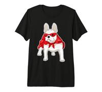 Bouledogue français Super-héros Cape T-Shirt Haut de Gamme