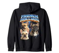 Bouledogue français Vintage années 80 Amoureux des Chiens drôle Frenchie des années 90 Sweat à Capuche