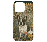 Bouledogue français William Morris Style Frenchie Bringé Coque pour iPhone 15 Pro Max