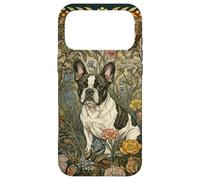 Bouledogue français William Morris Style Frenchie Bringé Coque pour iPhone 17 Pro Max