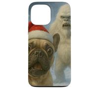Bouledogue français Yeti Selfie drôle de Noël propriétaire d'animal de Compagnie Coque pour iPhone 13 Pro Max