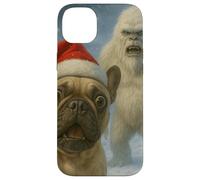 Bouledogue français Yeti Selfie drôle de Noël propriétaire d'animal de Compagnie Coque pour iPhone 14 Plus