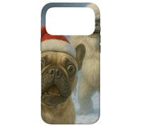 Bouledogue français Yeti Selfie drôle de Noël propriétaire d'animal de Compagnie Coque pour iPhone 17 Pro Max