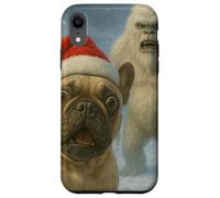 Bouledogue français Yeti Selfie drôle de Noël propriétaire d'animal de Compagnie Coque pour iPhone XR