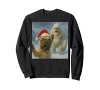 Bouledogue français Yeti Selfie drôle de Noël propriétaire d'animal de Compagnie Sweatshirt