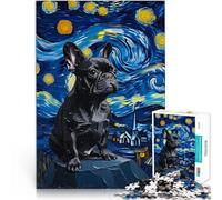 Bouledogue Vangogh Puzzles de 1000 pièces pour Adolescents Jouets de Jeu pour Cadeau Familial Jeu de défi Unique 38x26cm