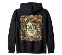 Bouledogue Vintage William Morris Art Floral Sweat à Capuche