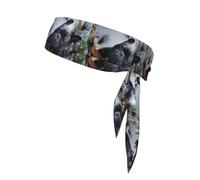 Bouledogues français Centre Commercial Chiens Noirs Animaux de Compagnie, Bandeau de Sport à Nouer derrière la tête, Bandeau Multi-usages pour Hommes et Femmes