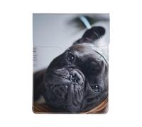 Bouledogues français Centre Commercial Chiens Noirs Animaux de Compagnie,Housse en Cuir synthétique pour Ordinateur Portable, Sacoche pour Ordinateur Portable, Sacoche pour Tablette