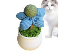 Boules à lamelles d'herbe à chat pour chats, jouets d'herbe à chat pour chats | Design de pot de fleurs Boules à lécher d'herbe à chat | Accessoires de nettoyage des dents d'alimentation