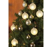 Boules à LED - Lunartec - 6 Boules Lumineuses - Télécommande - Verre Dépoli - Blanc