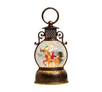 Boules À Neige De Noël, Lanterne De Noël Musicale, Lanternes Alimentées par USB Et Piles avec Minuterie, Lanterne Décorative Éclairée du PèreNoël, Décorations D'Noël Vintage pour Repas Cheminée