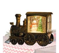 Boules à neige de Noël Ornements Veilleuse Train | Globe lumineux pour chambre à coucher, salon, chambre d'enfant, table à manger, bibliothèque, magasin de chevet, fenêtre