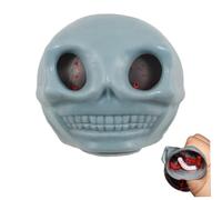 Boules à Presser en Forme de crâne pour décoration d'halloween, Jouet Anti-Stress Gris