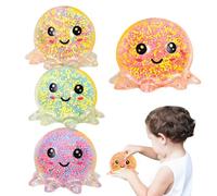 Boules À Presser | Octopus Lumineuse Balles Anti-Stress | Nouvelle Lumière Rougeoyante Calmar Évent Balle Presser Pieuvre Jouets Anti-Stress | Balle Sensorielle pour Soulager Le Stress