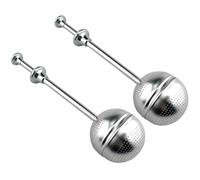Boules à thé, 2 pièces infuseur à thé en vrac 304 passoire de type presse en acier inoxydable trou de corrosion fin plus raide pour le bureau et la maison, boule d'infuseur