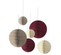 Boules alvéolées - P'TIT CLOWN - Lot de 6 - Bordeaux - Intérieur