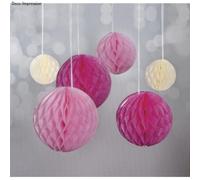 Boules Alvéolées Rose Beige 6 Pièces 3 Tailles - Rayher