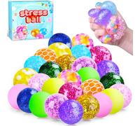 Boules Anti-Stress 28 Pièces Balles De Décompression Boules Sensorielles, Jouets Anti-Stress pour Enfants et Adultes, Cadeaux d'anniversaire, Cadeaux de Fête, Faveurs pour Classe, Fidget Pâques