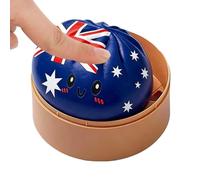 Boules anti-stress - Drapeau national réaliste mignon et doux, boules à main en pâte en forme de sandwich colorées compressibles | Pour , garçons, adultes, de football, maison, école, bureau