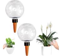 Boules d’Arrosage Plante 500ml | Arrosage Automatique Transparent pour Intérieur Extérieur | Globe Irrigation Autonome avec Cône d’Écoulement | Distributeur d’Eau Plantes Maison Jardin (2 pièces)