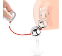 Boules d'amour Extra Large Métal Boules Anales Acier Inoxydable Plug Anal Butt Plug Pull Bead Plug Anal Avec 3 Perles Anales Plug Vaginal Ecarteur Anal Jouets Anal pour Femme Homme Buttpluck Débutant