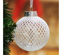 Boules d'arbre de noël Blanches, 28 pièces, décoration de noël, Plastique incassable, 3.15 Boules, glaçons, Flocons de Neige
