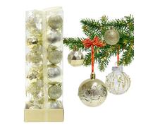 Boules d'arbre de Noël, décorations de boules de Noël - Perches incassables Boules d'arbre Pendentifs avec boules de Noël - Ornements élégants pour sapin de Noël, ensemble de boules pour