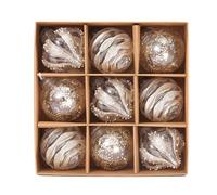 Boules d'arbre de Noël - Ornements de Noël effrénés | 9pieces Christmâs Balls Ornements pour Arbre | 3.15 Pouce de Gueule de Main