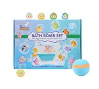 Boules de Bain - 12 Bombes de Bain colorées Faites à la Main, Boules de bainn avec Jouets à l'intérieur | Spa Bulles Surprise Naturelle, Machine à Bulles pour garçons et Filles, Rendez-Vous de vacanc