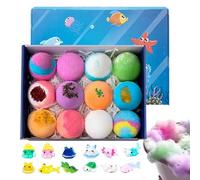 Boules De Bain - 12 Pièces Sel D'océan Parfumé | Coffret De Jouets Surprise Rich Bubbles | Dispositif De Panier Mural À Bulles Flottantes, Pour, Jeunes D'âge Préscolaire, Garço